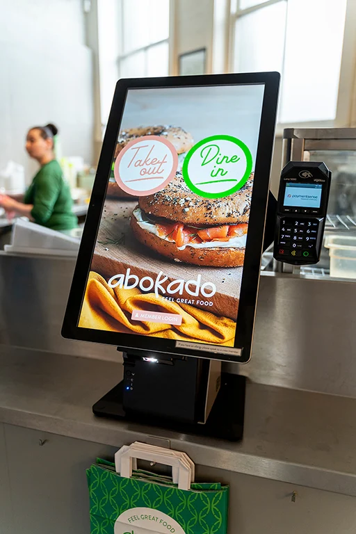 abokado desk mounted kiosk