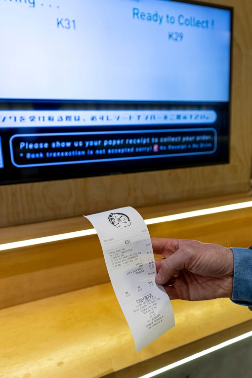 Receipt to click and collect
