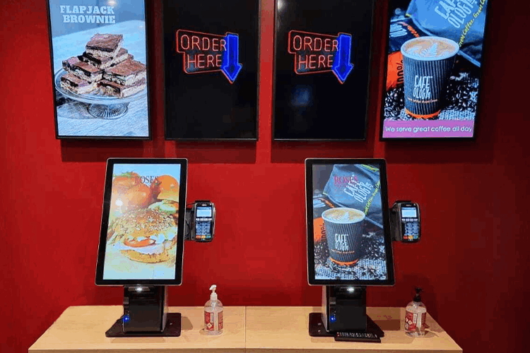 Kurve self-service kiosks in the shop
